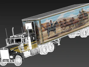 Kenworth W900 1974 Smokey and the Bandit 3D Model