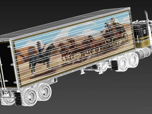 Kenworth W900 1974 Smokey and the Bandit 3D Model