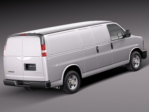 Chevrolet Express Van 2001-2013 3D Model