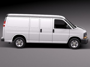 Chevrolet Express Van 2001-2013 3D Model