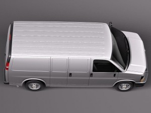Chevrolet Express Van 2001-2013 3D Model