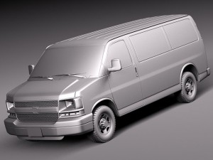 Chevrolet Express Van 2001-2013 3D Model