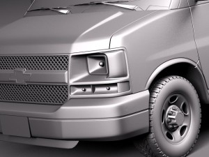 Chevrolet Express Van 2001-2013 3D Model