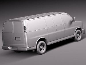 Chevrolet Express Van 2001-2013 3D Model