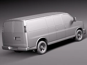 Chevrolet Express Van 2001-2013 3D Model
