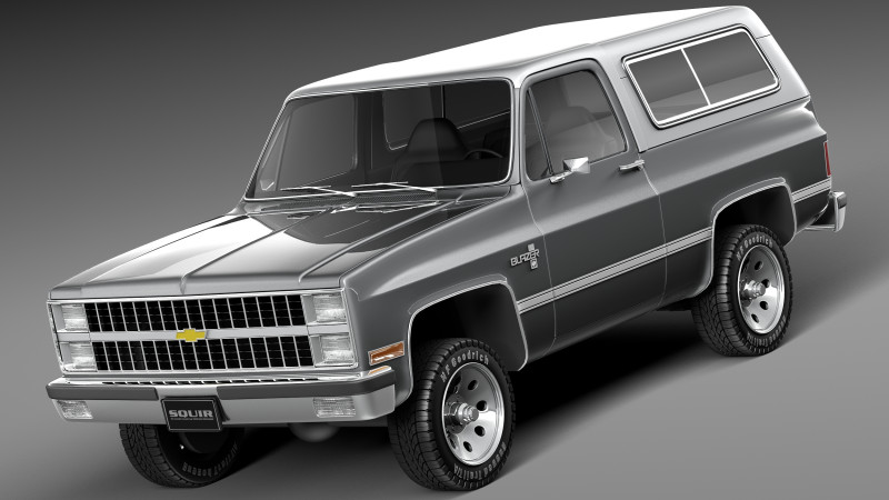 Chevrolet Blazer K5 1981-1987 Model 3D .c4d .max .obj .3ds .fbx .stl .blend 