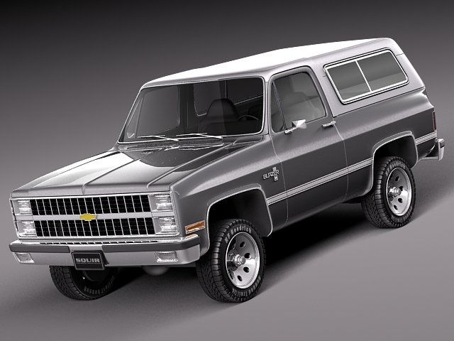 Chevrolet Blazer K5 1981-1987 Modelo 3D .c4d .max .obj .3ds .fbx .stl .blend 