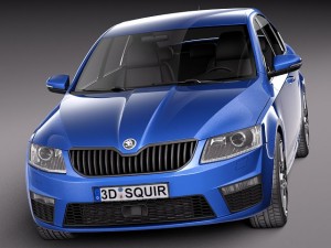 Skoda Octavia RS Sedan 2014 Model 3D