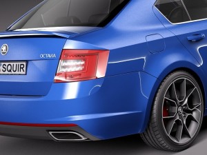 Skoda Octavia RS Sedan 2014 Model 3D