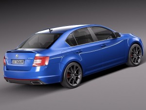 Skoda Octavia RS Sedan 2014 Model 3D