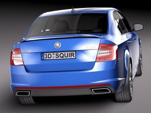 Skoda Octavia RS Sedan 2014 Model 3D