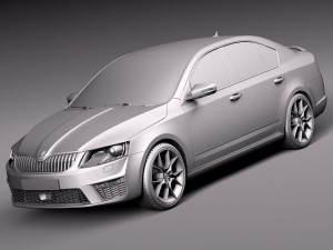 Skoda Octavia RS Sedan 2014 Model 3D