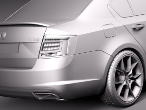 Skoda Octavia RS Sedan 2014 Model 3D