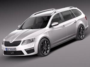 Skoda Octavia RS Combi 2014 3D Model