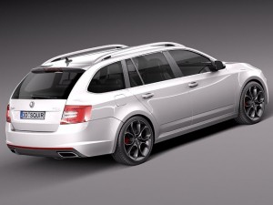 Skoda Octavia RS Combi 2014 Modelo 3D