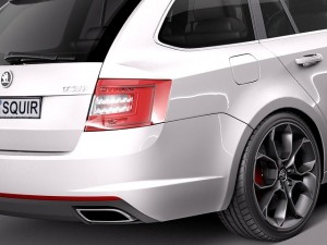 Skoda Octavia RS Combi 2014 Modelo 3D