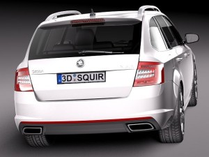 Skoda Octavia RS Combi 2014 Modelo 3D