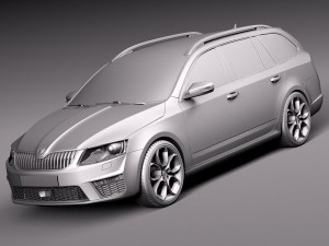 Skoda Octavia RS Combi 2014 Modelo 3D