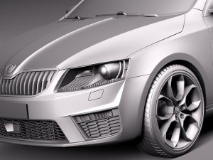 Skoda Octavia RS Combi 2014 Modelo 3D