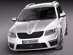 Skoda Octavia RS Combi 2014 Modelo 3D