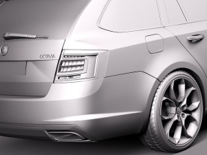 Skoda Octavia RS Combi 2014 Modelo 3D