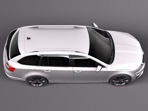 Skoda Octavia RS Combi 2014 Modelo 3D
