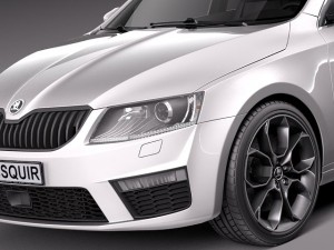 Skoda Octavia RS Combi 2014 Modelo 3D