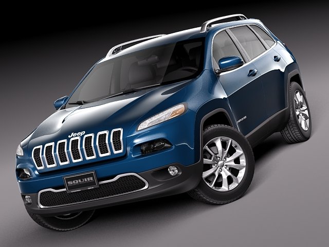 Jeep Cherokee Limited 2014 3D Модель .c4d .max .obj .3ds .fbx .stl .blend 