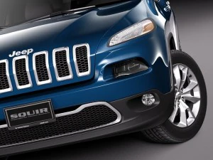 Jeep Cherokee Limited 2014 3D Model