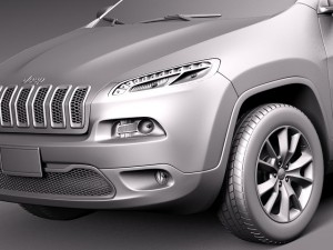 Jeep Cherokee Limited 2014 3D Модель