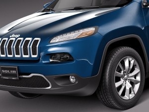 Jeep Cherokee Limited 2014 3D Модель