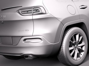 Jeep Cherokee Limited 2014 3D Модель