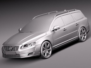 Volvo V70 2014 3D Model
