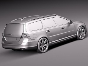 Volvo V70 2014 3D Model