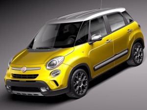 Fiat 500L Trekking 2014 3D Model