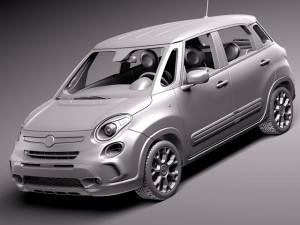 Fiat 500L Trekking 2014 Model 3D