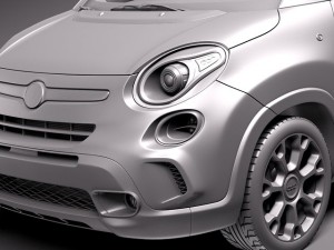 Fiat 500L Trekking 2014 Model 3D