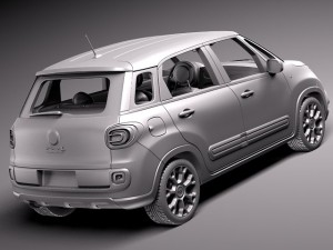 Fiat 500L Trekking 2014 Model 3D
