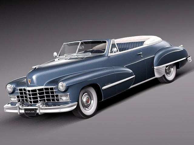 Cadillac Series 62 Convertible 1946 3D Model .c4d .max .obj .3ds .fbx .stl .blend 