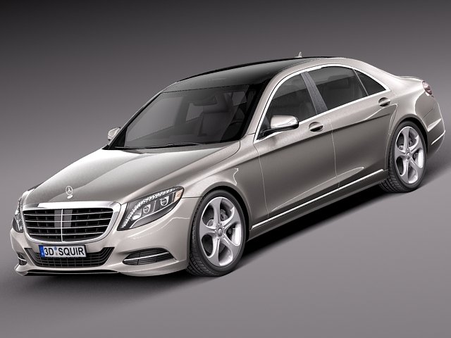 Mercedes-Benz S-class 2014 3D Model .c4d .max .obj .3ds .fbx .stl .blend 