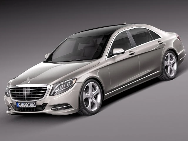 Mercedes-Benz S-class 2014 3D Model .c4d .max .obj .3ds .fbx .stl .blend 