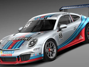 Porsche 911 GT3Cup 2013 Martini 3D Model