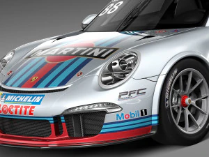 Porsche 911 GT3Cup 2013 Martini 3D Model