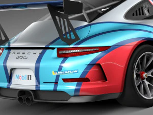 Porsche 911 GT3Cup 2013 Martini 3D Model