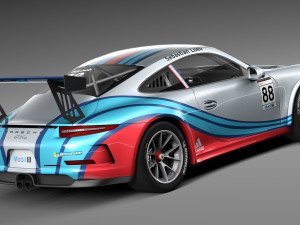Porsche 911 GT3Cup 2013 Martini 3D Modell