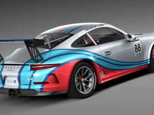 Porsche 911 GT3Cup 2013 Martini 3D Model