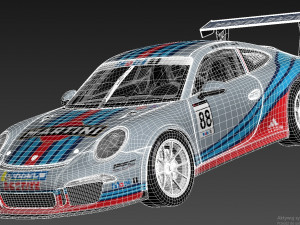 Porsche 911 GT3Cup 2013 Martini 3D Modell