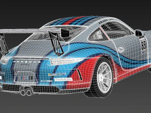 Porsche 911 GT3Cup 2013 Martini 3D Model