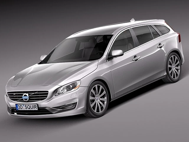 Volvo V60 2014 3D Model .c4d .max .obj .3ds .fbx .stl .blend