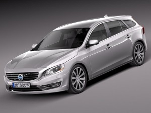 volvo v60 2014 3D Model